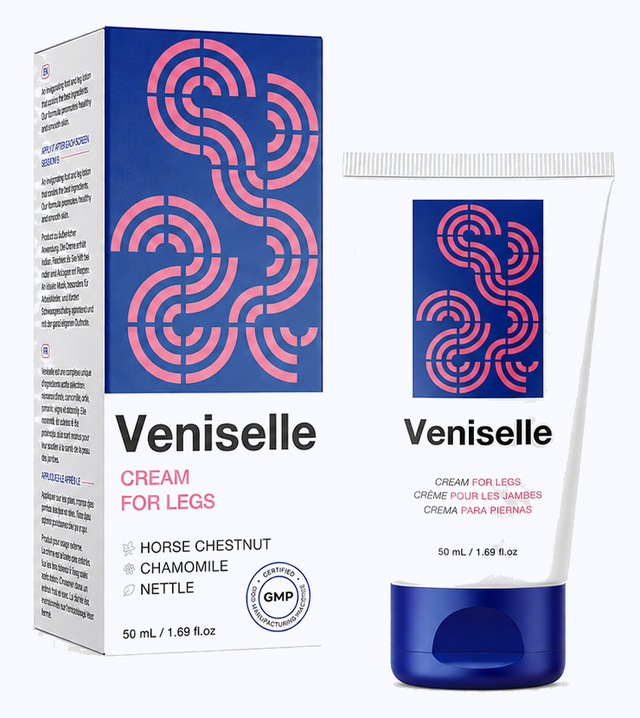 A Veniselle 50 ml-es lábkrém tubusa és doboza